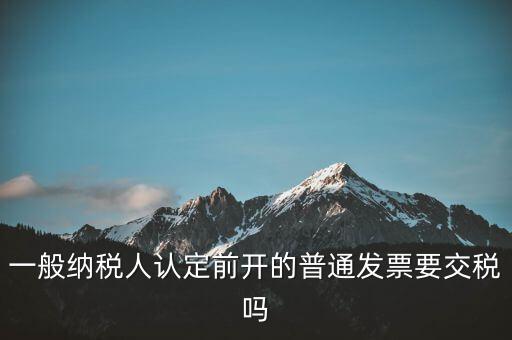 認(rèn)定前發(fā)票是什么，認(rèn)證發(fā)票提示提交發(fā)票為認(rèn)定前發(fā)票我們?cè)缇褪且话慵{稅人了  搜