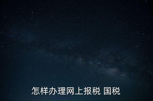 怎樣辦理網(wǎng)上報(bào)稅 國稅