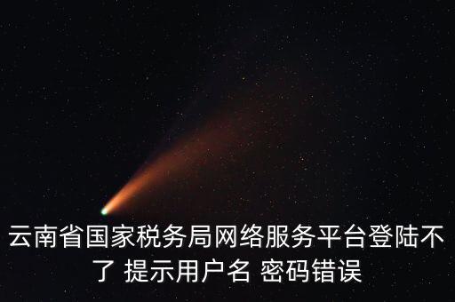 云南地稅的登錄名是什么，云南地稅服務器警告編碼0001是什么意思