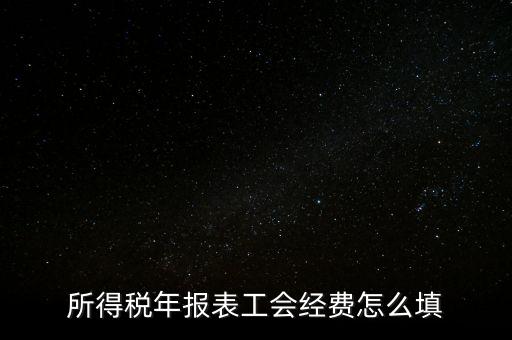 所得稅年報表工會經(jīng)費(fèi)怎么填