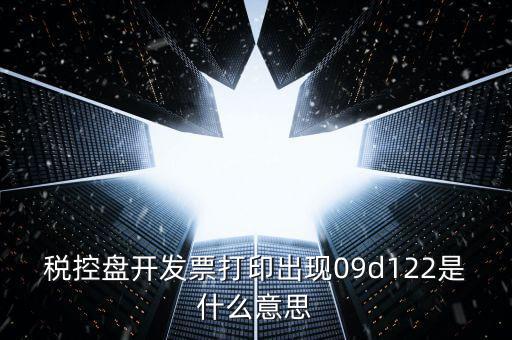發(fā)票09d121什么意思，稅控盤開發(fā)票打印出現(xiàn)09d122是什么意思