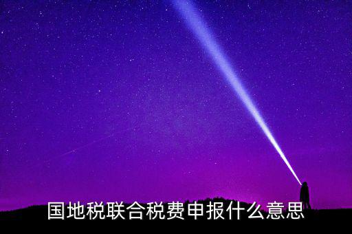國稅地稅聯(lián)合有什么用，國地稅聯(lián)合稅費(fèi)申報(bào)什么意思