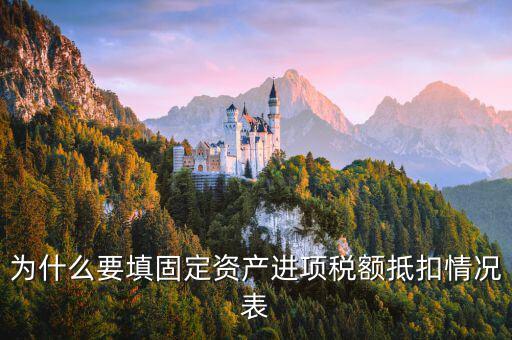 申報表固定資產(chǎn)進項稅有什么作用，國稅報表中固定資產(chǎn)進項稅報表
