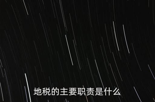 我為地稅做什么，地稅的主要職責(zé)是什么