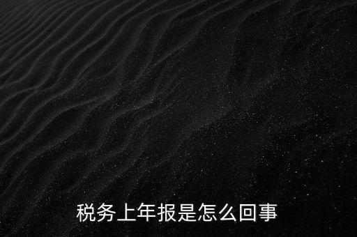 年稅申報是什么，國稅局需要的年報是什么