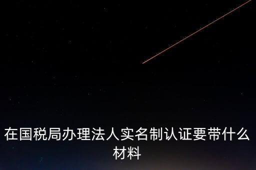 辦理實名辦稅需要什么資料，在國稅局辦理法人實名制認證要帶什么材料