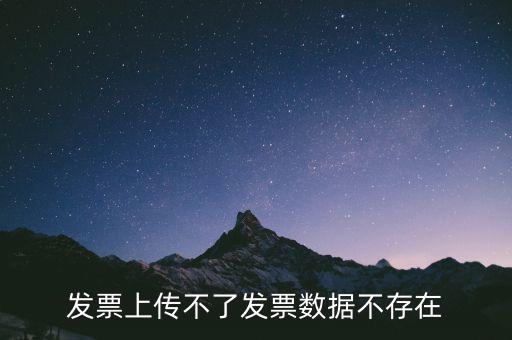 發(fā)票上傳不了發(fā)票數據不存在