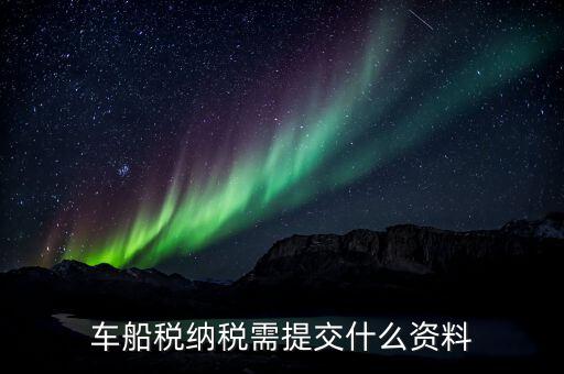 申報(bào)車船稅需要什么資料，去稅務(wù)局繳納車船使用稅需提交什么資料謝謝