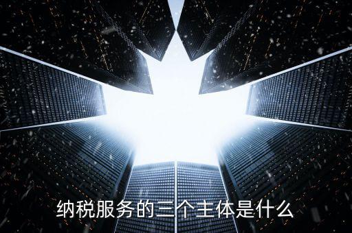 納稅服務科是干什么的，納稅服務的三個主體是什么