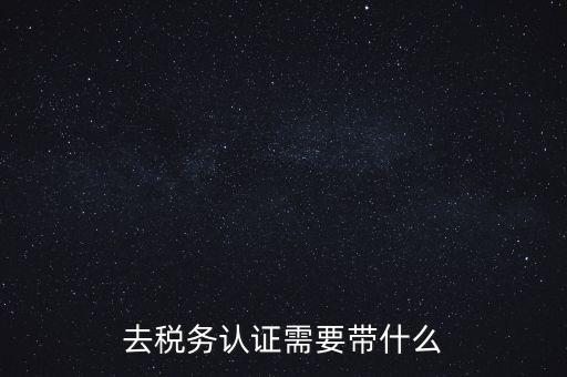 去稅務認證需要帶什么