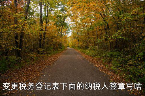 地稅申報納稅人簽章是什么意思，變更稅務(wù)登記表下面的納稅人簽章寫啥