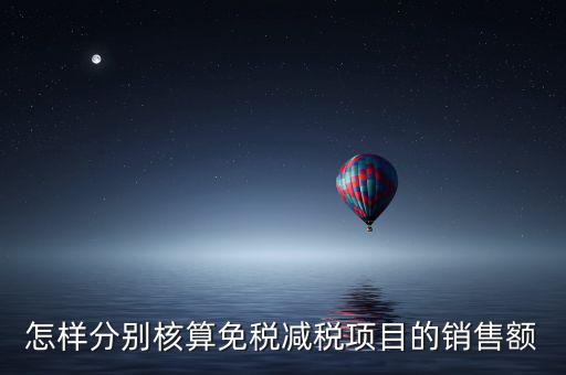 什么是分別核算銷售額，怎樣分別核算免稅減稅項(xiàng)目的銷售額
