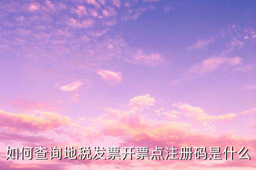 河北地稅發(fā)票的查詢碼是什么，如何查詢地稅發(fā)票開票點注冊碼是什么