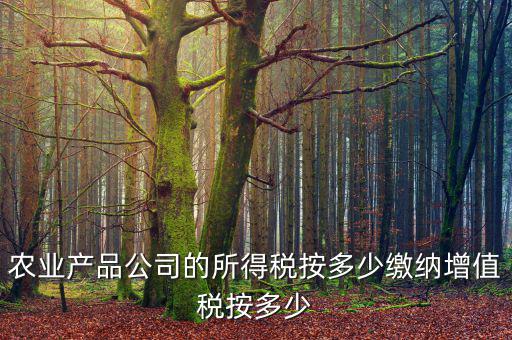 農(nóng)業(yè)公司要交什么稅，江蘇省農(nóng)業(yè)推行公司要交甚么稅