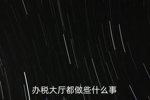 地稅大廳都干什么，辦稅大廳都做些什么事