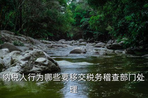 納稅人行為哪些要移交稅務(wù)稽查部門(mén)處理