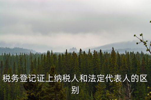 納稅人法定人是什么意思，稅務(wù)登記證上納稅人和法定代表人的區(qū)別