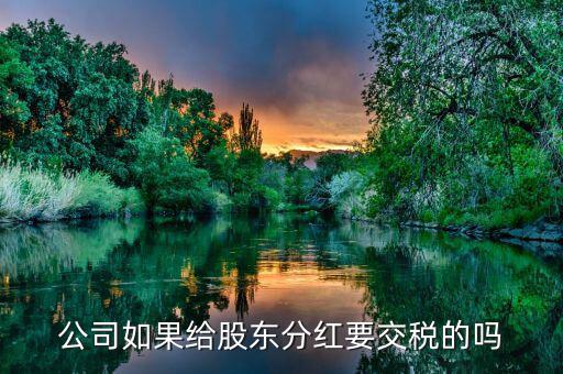 企業(yè)分紅要交什么稅，公司如果給股東分紅要交稅的嗎