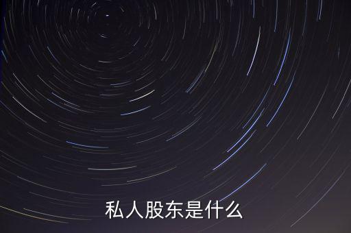 什么是個人股東，什么叫做私人股東啊