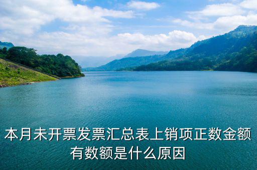 本月未開票發(fā)票匯總表上銷項正數金額有數額是什么原因