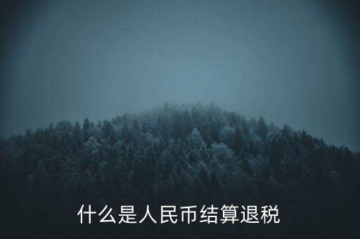 匯算結(jié)算退稅是什么，什么是人民幣結(jié)算退稅