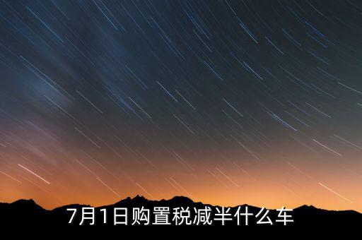 車(chē)稅減半針對(duì)什么車(chē)，101以后購(gòu)車(chē)附加費(fèi)減半 包含哪些車(chē)型