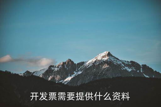 開票時提供什么資料，請問開發(fā)票需要什么資料