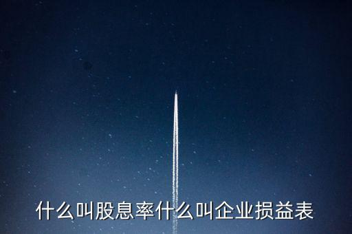 股息紅利的表什么樣，什么叫股息率什么叫企業(yè)損益表