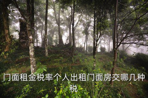 門(mén)面租金稅率個(gè)人出租門(mén)面房交哪幾種稅