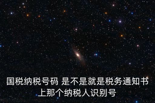 國稅稅務(wù)號是什么意思，國稅納稅號碼 是不是就是稅務(wù)通知書上那個納稅人識別號