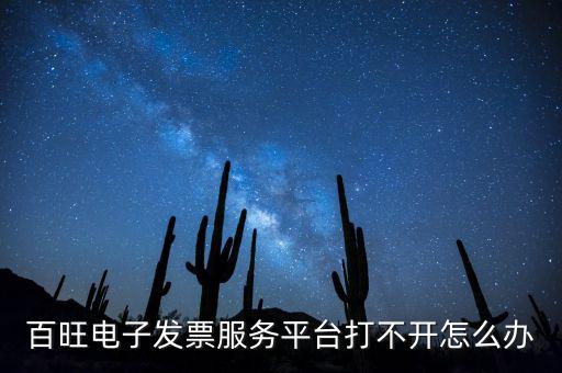 百旺電子發(fā)票服務(wù)平臺(tái)打不開(kāi)怎么辦