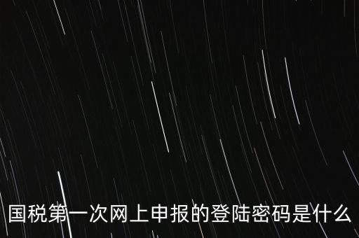 國稅的登錄密碼是什么，國稅第一次網(wǎng)上申報的登陸密碼是什么