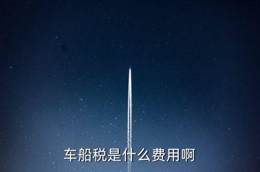 報(bào)銷車船費(fèi)是什么，車船稅是什么費(fèi)用啊