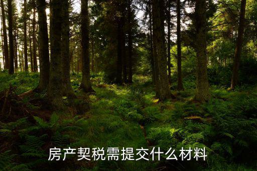 商品房交契稅需要什么材料，買房契稅何時交需要提供哪些材料
