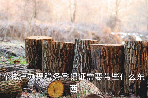 個(gè)體工商戶稅務(wù)登記需要什么資料，個(gè)體戶辦理稅務(wù)登記證需要帶些什么東西