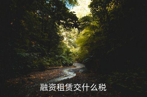 融資租賃繳納什么稅，融資租賃交什么稅