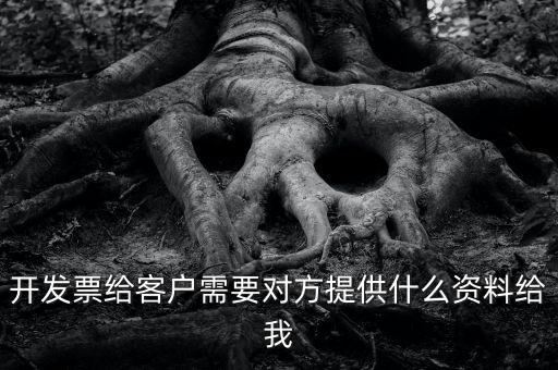 開(kāi)票需要對(duì)方提供什么資料嗎，開(kāi)發(fā)票給客戶需要對(duì)方提供什么資料給我