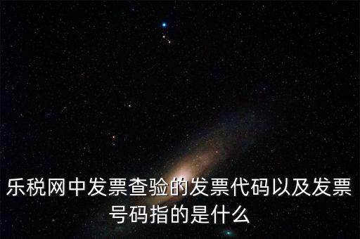 發(fā)票的查詢碼是什么，樂稅網(wǎng)中發(fā)票查驗的發(fā)票代碼以及發(fā)票號碼指的是什么