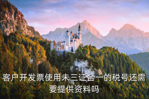 無證合一的稅號是什么，客戶開發(fā)票使用未三證合一的稅號還需要提供資料嗎