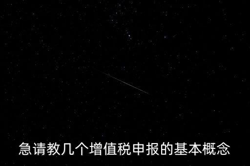 急請教幾個(gè)增值稅申報(bào)的基本概念