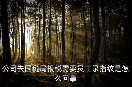稅務局采集指紋干什么，指紋采集器是干什么用的