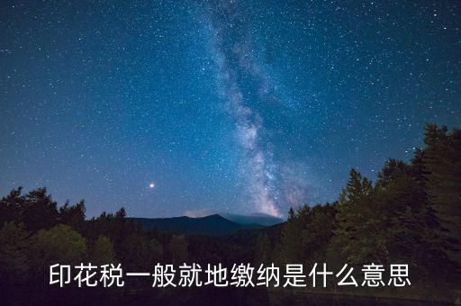 地稅局的印花稅是什么意思，印花稅是怎么回事