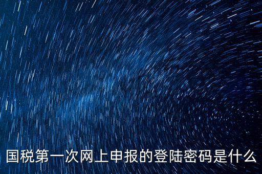 國稅網(wǎng)登錄密碼是什么原因，國稅第一次網(wǎng)上申報的登陸密碼是什么