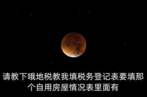 稅務(wù)上自用是什么意思，請教下哦地稅教我填稅務(wù)登記表要填那個自用房屋情況表里面有