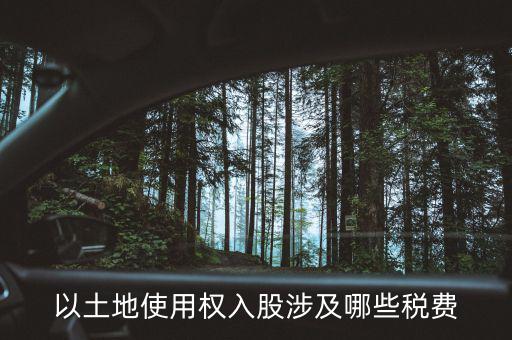 以土地使用權入股涉及哪些稅費