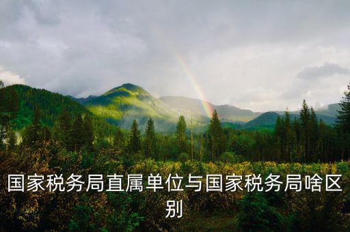 國稅直屬局管什么區(qū)別，直屬國稅與市區(qū)國稅有什么區(qū)別