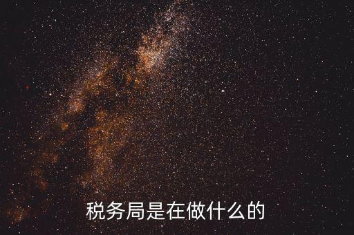 重慶國稅稅局干什么，稅務(wù)局是在做什么的