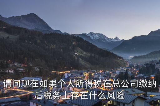 個人所得稅有什么風(fēng)險，個人所得稅繳納風(fēng)險有哪些
