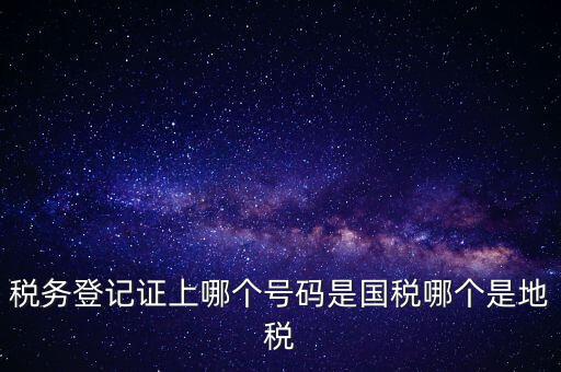 國稅地稅登記號是什么，稅務登記證上哪個號碼是國稅哪個是地稅
