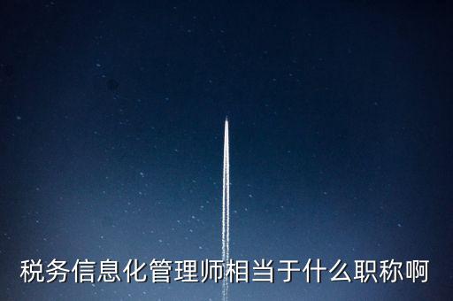 稅務(wù)信息化管理師相當(dāng)于什么職稱(chēng)啊